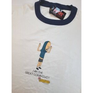 Beavis & Butt-Head Cornholio Shirt XL MTV 2001 |Hot Topic Y2K Ringer Tee